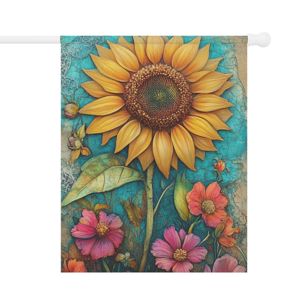 Sunflower Garden Flag Double Sided Outdoor Yard Decor Floral House Banner