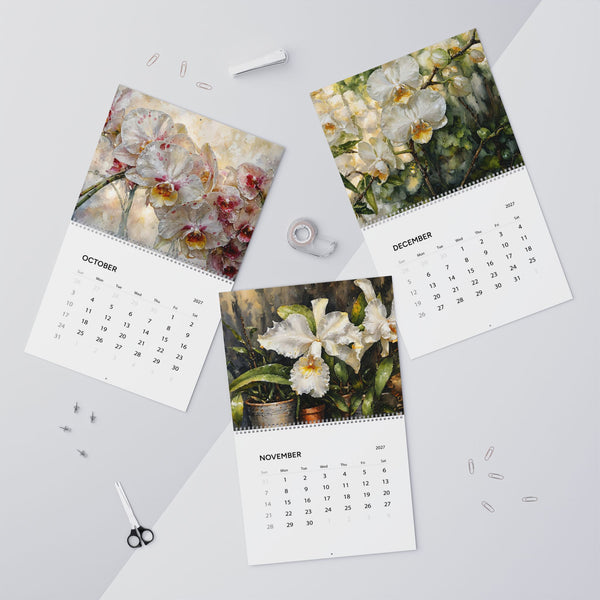 2027 Orchid Wall Calendar Floral Botanical Art Original Photography Gift