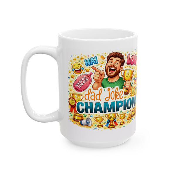 Dad Joke Champion Mug  Funny Father Gift  #1 Dad Coffee Cup  LOL Humor Present