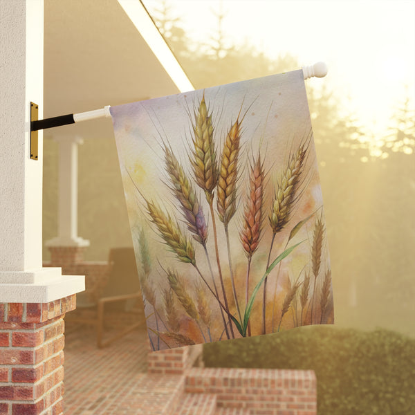 Rustic Wheat Field Garden Flag & Porch Banner Farmhouse Yard Decor Art
