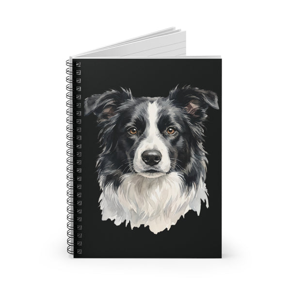 Border Collie Spiral Notebook – Dog Lover Ruled Journal
