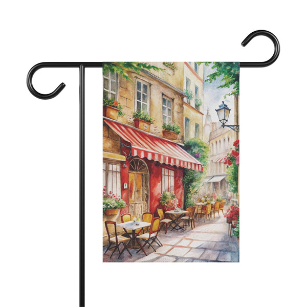 Paris Cafe Street Garden Flag & Porch Banner European Bistro Decor