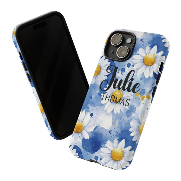 Personalized Floral Phone Case Custom Name Cover iPhone Samsung Pixel Gift