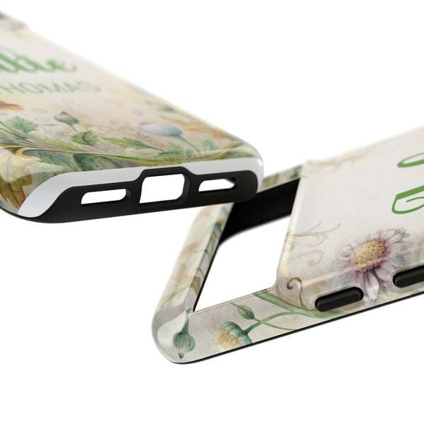 Personalized Floral Phone Case Custom Name Cover iPhone Samsung Pixel Gift