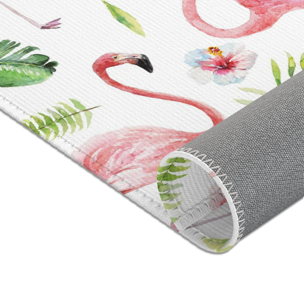 Florida Tropical Flamingo Beach Area Rugs 3 Sizes Durable