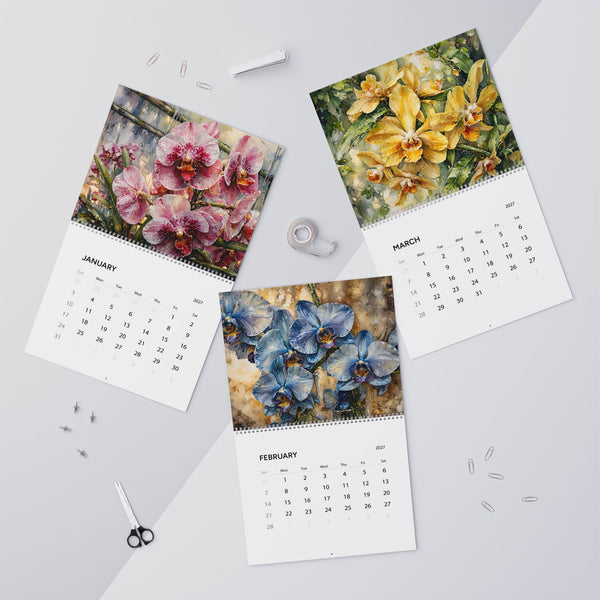 2027 Orchid Wall Calendar Floral Botanical Art Original Photography Gift