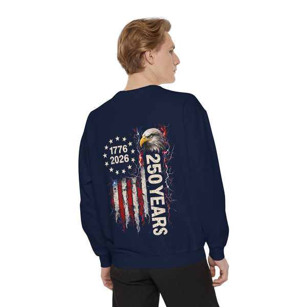250 Years American Flag Eagle sweatshirt | 1776-2026 250th Birthday Double Sided