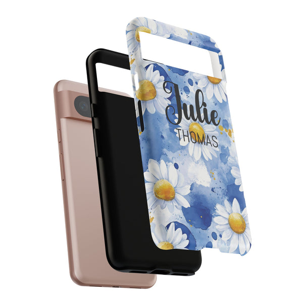 Personalized Floral Phone Case Custom Name Cover iPhone Samsung Pixel Gift