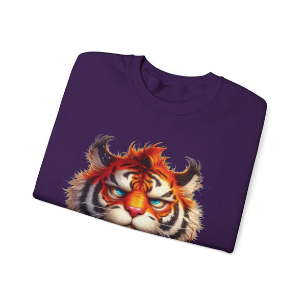 Funny Coffee Tiger Sweatshirt “Need Energy” Unisex Cozy Fall Pullover Sweater