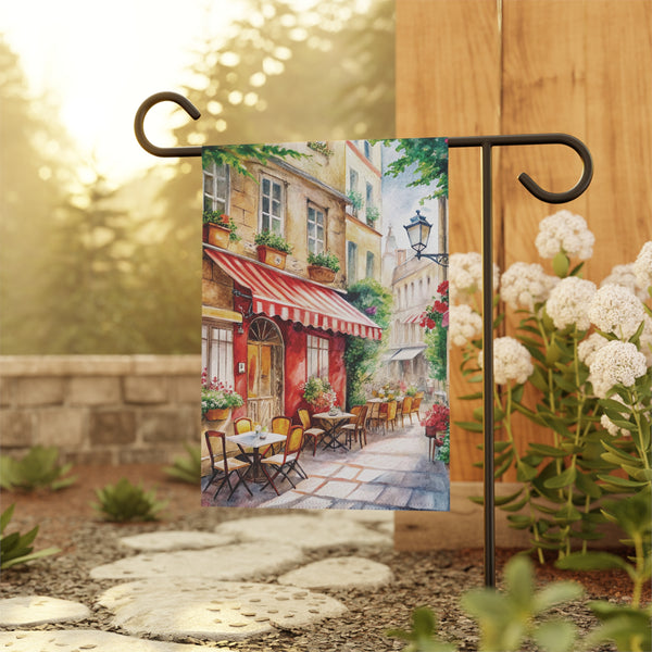 Paris Cafe Street Garden Flag & Porch Banner European Bistro Decor