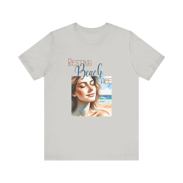 Resting Beach Face T-Shirt Beach Life Wear for Women