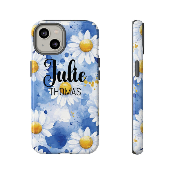 Personalized Floral Phone Case Custom Name Cover iPhone Samsung Pixel Gift