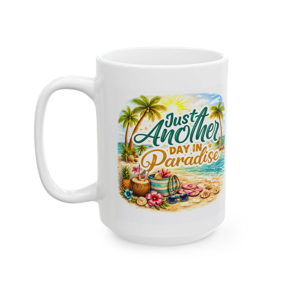 Just Another Day in Paradise Mug  Tropical Beach Lover Gift  Summer Coffee Cup
