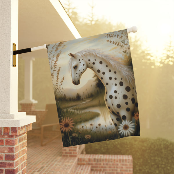 Spotted Horse Meadow Garden Flag & Porch Banner Rustic Country Decor