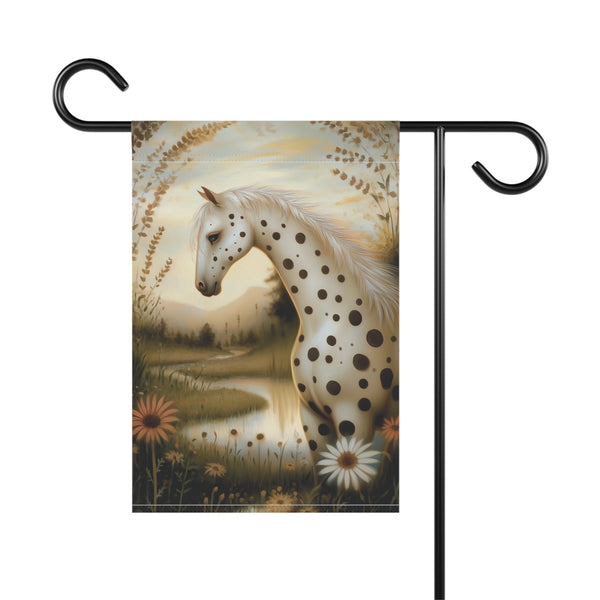 Spotted Horse Meadow Garden Flag & Porch Banner Rustic Country Decor