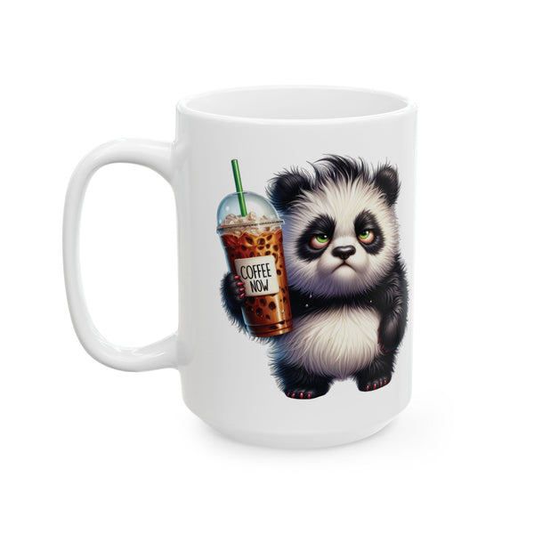 Grumpy Panda Coffee Mug – Funny Cute Animal Cup | Morning Iced Coffee Lover Gift