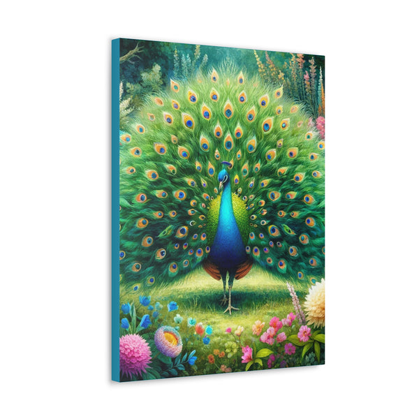 Gift for Gardeners Peacock Kitchen Sign Canvas Gallery Wrap