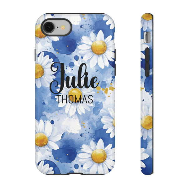 Personalized Floral Phone Case Custom Name Cover iPhone Samsung Pixel Gift
