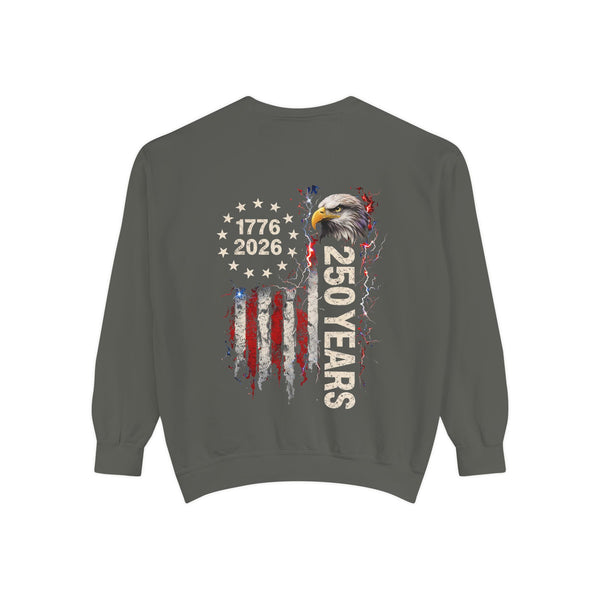 250 Years American Flag Eagle sweatshirt | 1776-2026 250th Birthday Double Sided