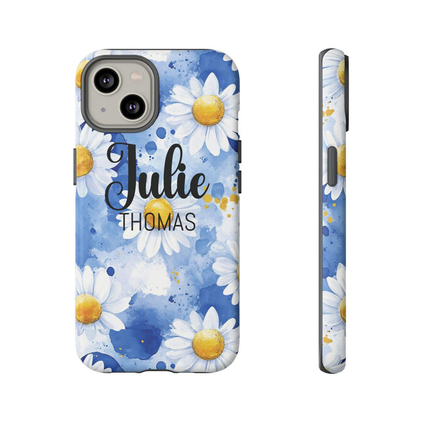 Personalized Floral Phone Case Custom Name Cover iPhone Samsung Pixel Gift