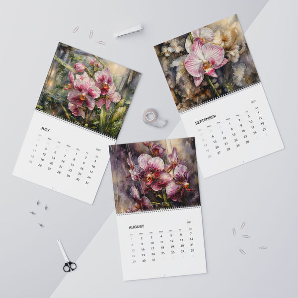2027 Orchid Wall Calendar Floral Botanical Art Original Photography Gift