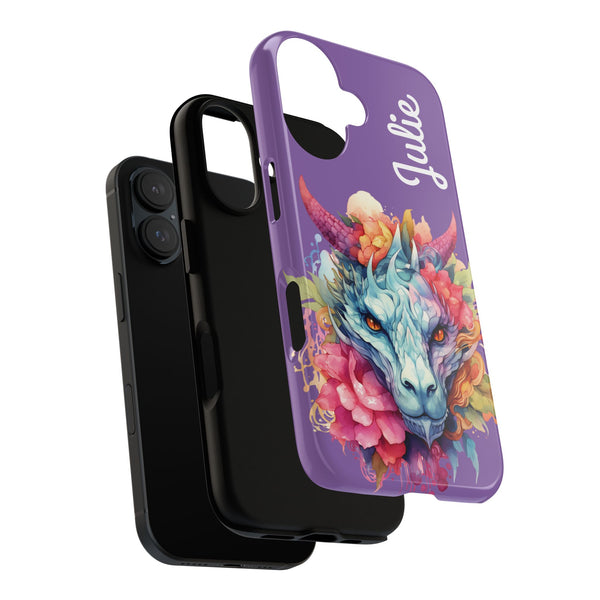 Personalized Dragon Phone Case Custom Name Fantasy Art iPhone Samsung Google