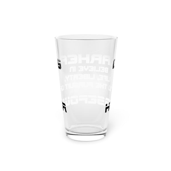 Gift for Gearheads Pursuit of Horsepower Pint Glass, 16oz Beer