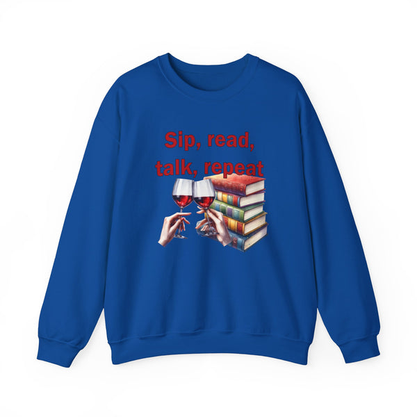 Sip Read Talk Repeat Sweatshirt, Book Club Shirt, Book Club Gifts, Gift for Book Lovers
