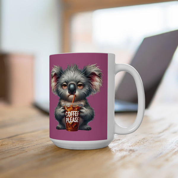 Grumpy Koala Coffee Mug – Funny Cute Animal Cup | Iced Coffee Lover Morning Gift