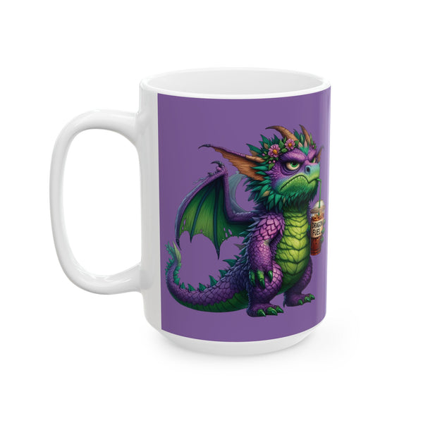 Grumpy Dragon Coffee Mug – Funny Mythical Creature Cup  Dragon Fuel Morning Gift