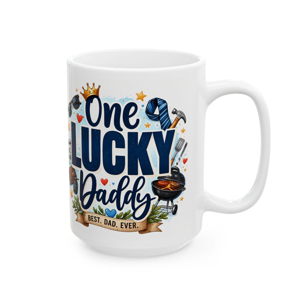 One Lucky Daddy Mug Best Dad Ever Gift Father’s Day Coffee Cup Cute Dad Present