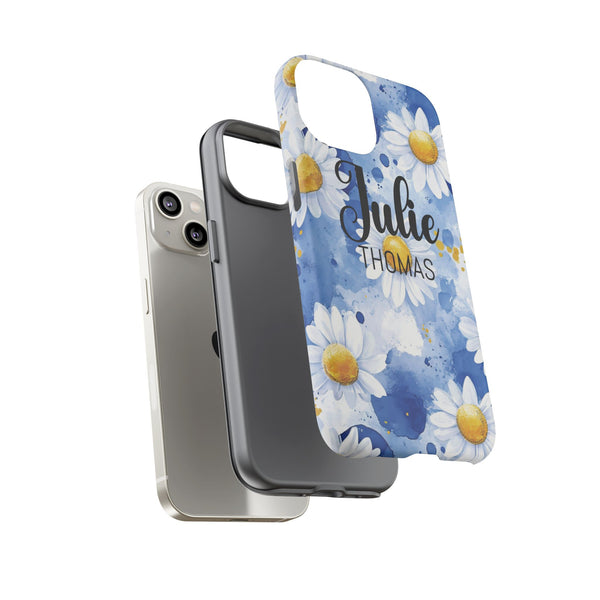 Personalized Floral Phone Case Custom Name Cover iPhone Samsung Pixel Gift
