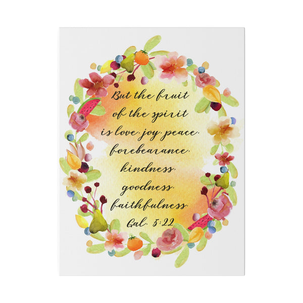 Fruit of the Spirit Bible Verse Art Canvas Print 4 Sizes
