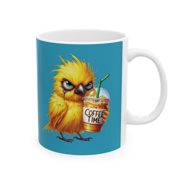 Grumpy Bird Coffee Mug - Funny Bird Ceramic Cup, Cute Gift Coffee Lovers