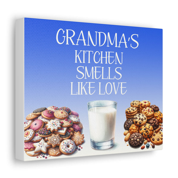 Gifts for Grandma, Kitchen Sign with Cookies, Canvas Wall Hanging for Home Decor