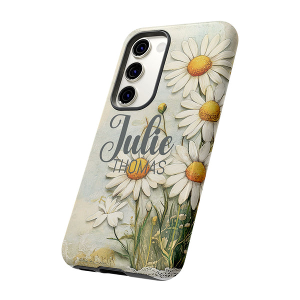 Personalized Floral Phone Case Custom Name Cover iPhone Samsung Pixel Gift