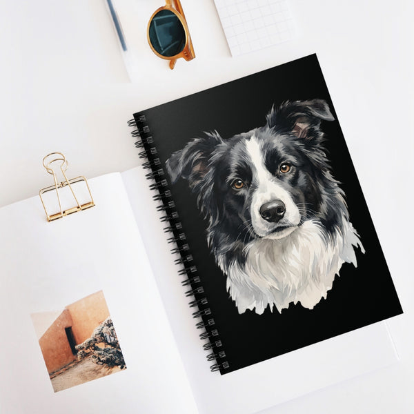 Border Collie Spiral Notebook – Dog Lover Ruled Journal