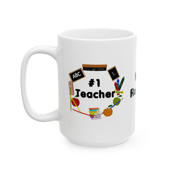 Personalized Number 1 Teacher Coffee Mug – Custom Ceramic Gift for Educators