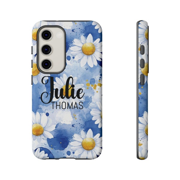 Personalized Floral Phone Case Custom Name Cover iPhone Samsung Pixel Gift