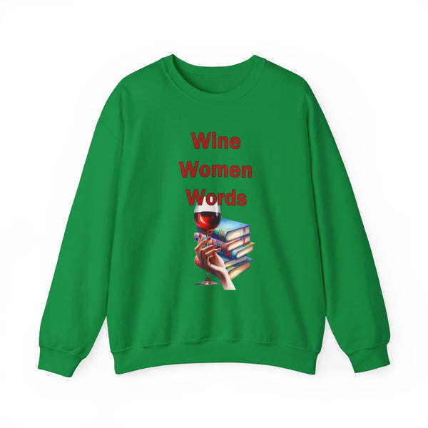 Wine Women Words Sweatshirt Book Club Meeting Shirt, Gifts for Book Lovers, Book Club Gift