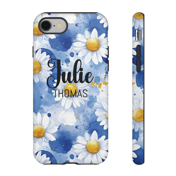 Personalized Floral Phone Case Custom Name Cover iPhone Samsung Pixel Gift