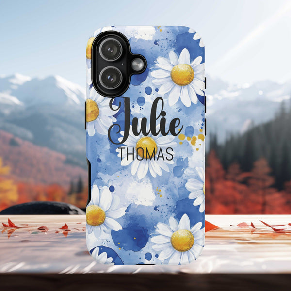 Personalized Floral Phone Case Custom Name Cover iPhone Samsung Pixel Gift