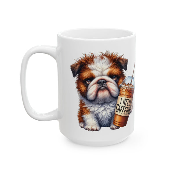 Grumpy Dog Coffee Mug – Funny Puppy Cup | Cute Iced Coffee Lover Morning Gift