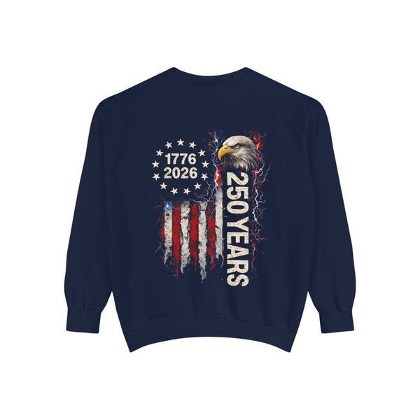 250 Years American Flag Eagle sweatshirt | 1776-2026 250th Birthday Double Sided