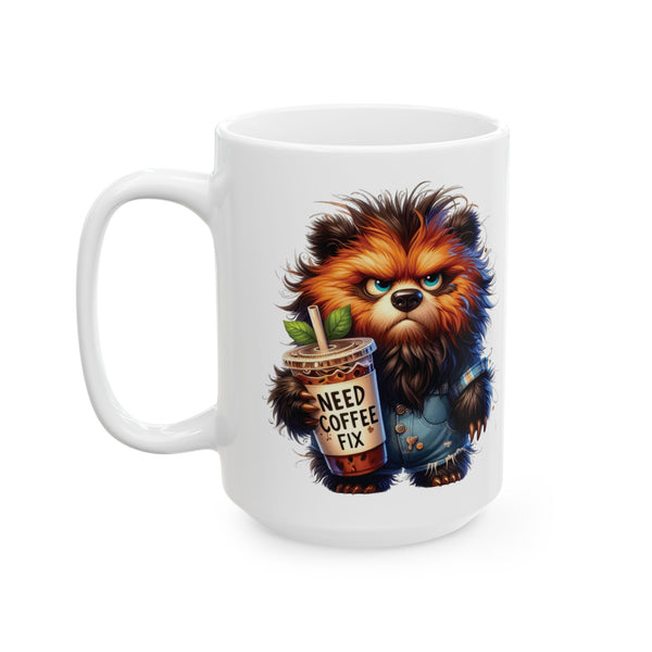 Grumpy  Bear Coffee Mug – Funny Animal Cup | 11oz & 15oz Iced Coffee Lover Gift