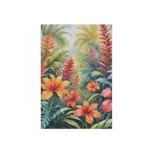 Tropical Hibiscus Jungle Garden Flag & Porch Banner Floral Decor Yard Art