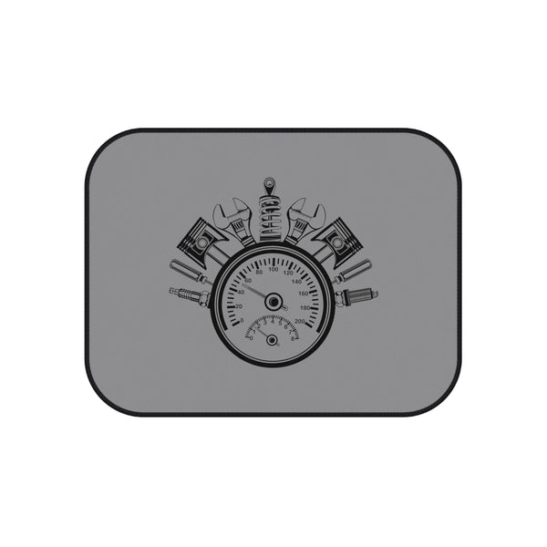 Gearheads Rev Up the Neighborhood Grey Car Mats (Set of 4) Universal Fit