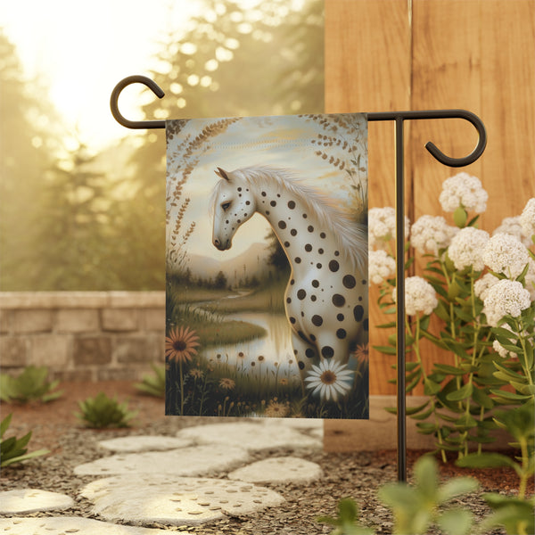 Spotted Horse Meadow Garden Flag & Porch Banner Rustic Country Decor