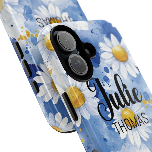Personalized Floral Phone Case Custom Name Cover iPhone Samsung Pixel Gift