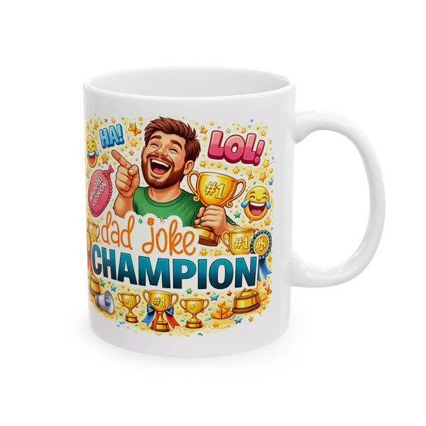 Dad Joke Champion Mug  Funny Father Gift  #1 Dad Coffee Cup  LOL Humor Present